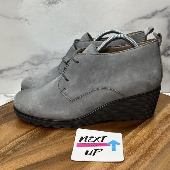 Dansko Charcoal Lace-Up Ankle Booties - Picture 1 of 10